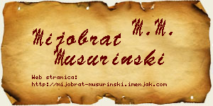 Mijobrat Mušurinski vizit kartica